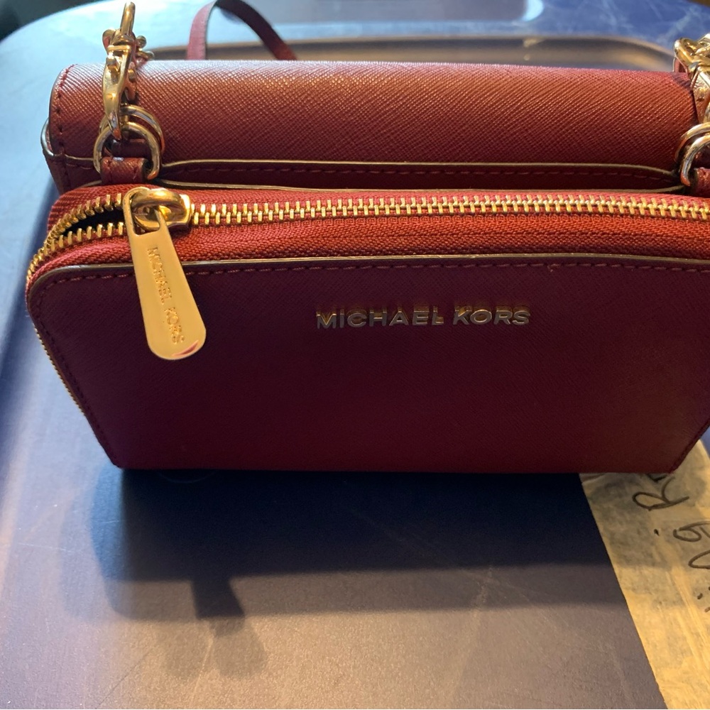 Michael Kors Wine Red Crossbody Bag